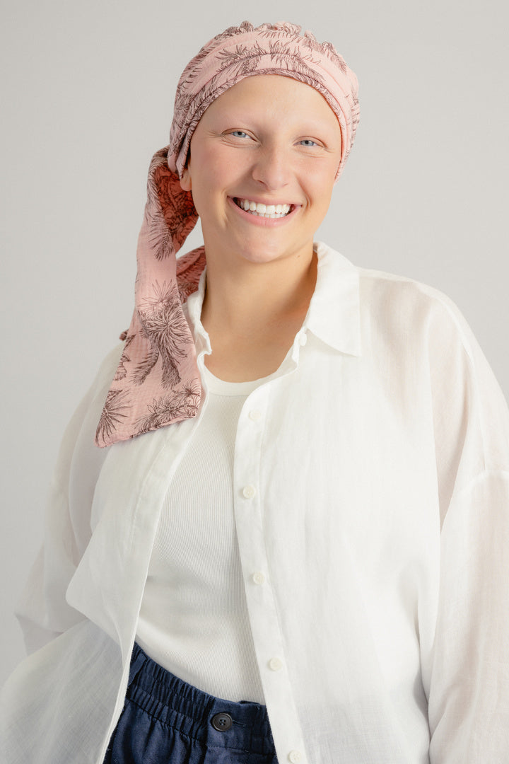 Glow Set - Bonnet et bandeau interchangeable en gaze de coton