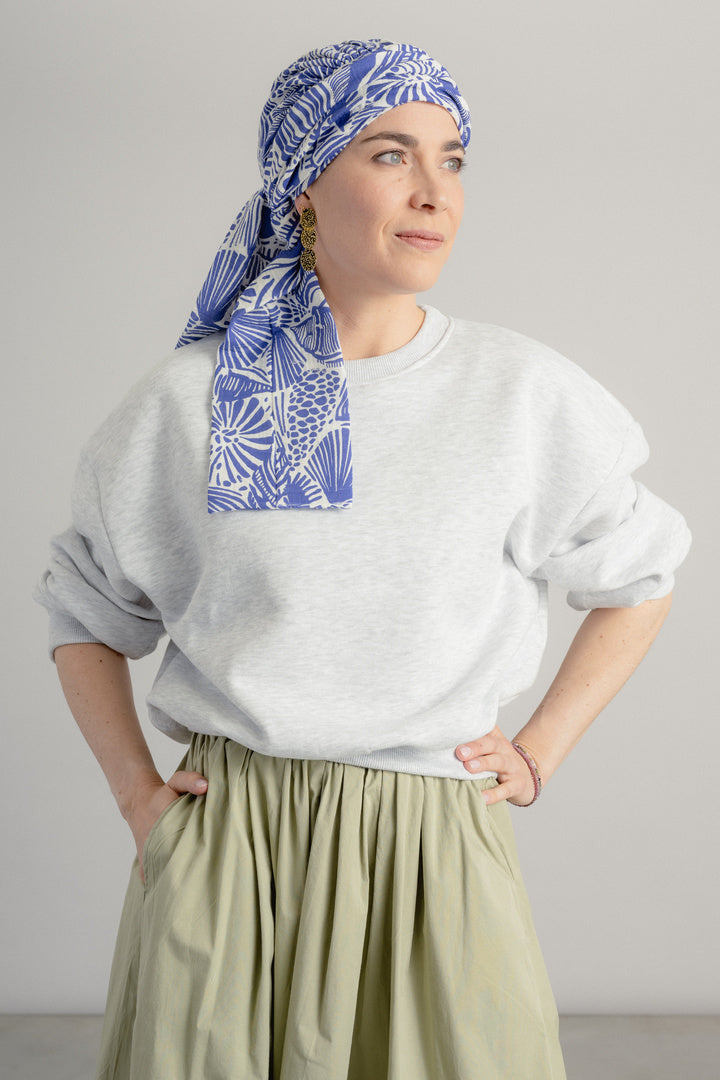 Glow Set - Bonnet et bandeau interchangeable en gaze de coton