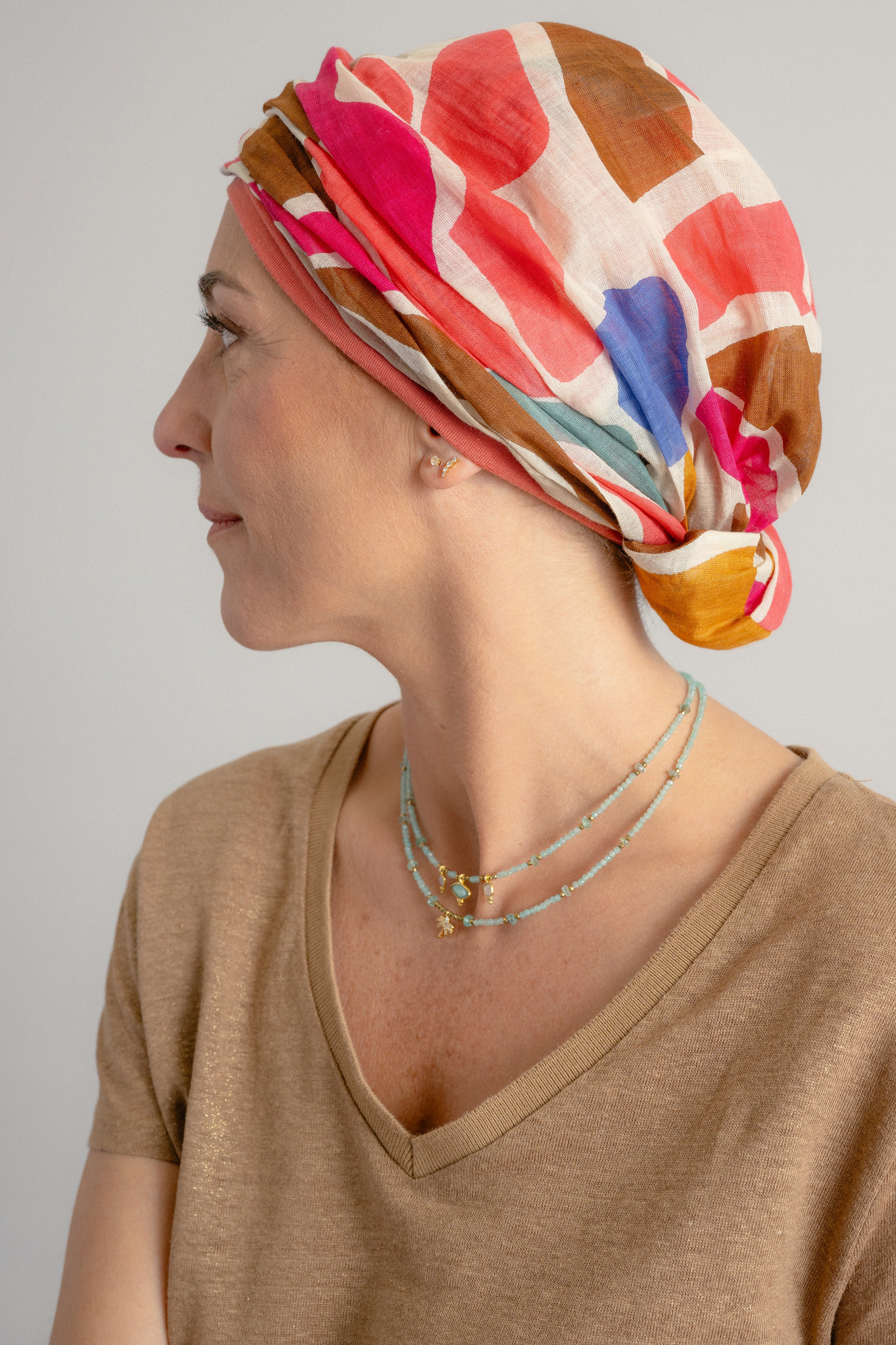 Capri - Turban léger en bambou et coton, doux & chic