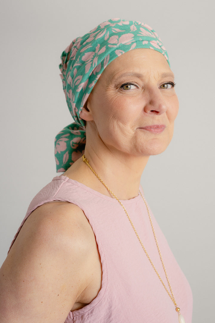 Monaco - Turban plissé à nouer en gaze de coton, chic et confortable
