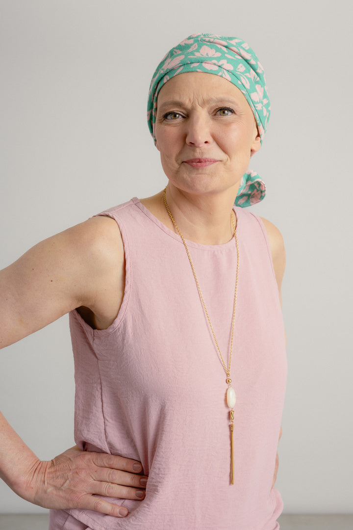 Monaco - Turban plissé à nouer en gaze de coton, chic et confortable