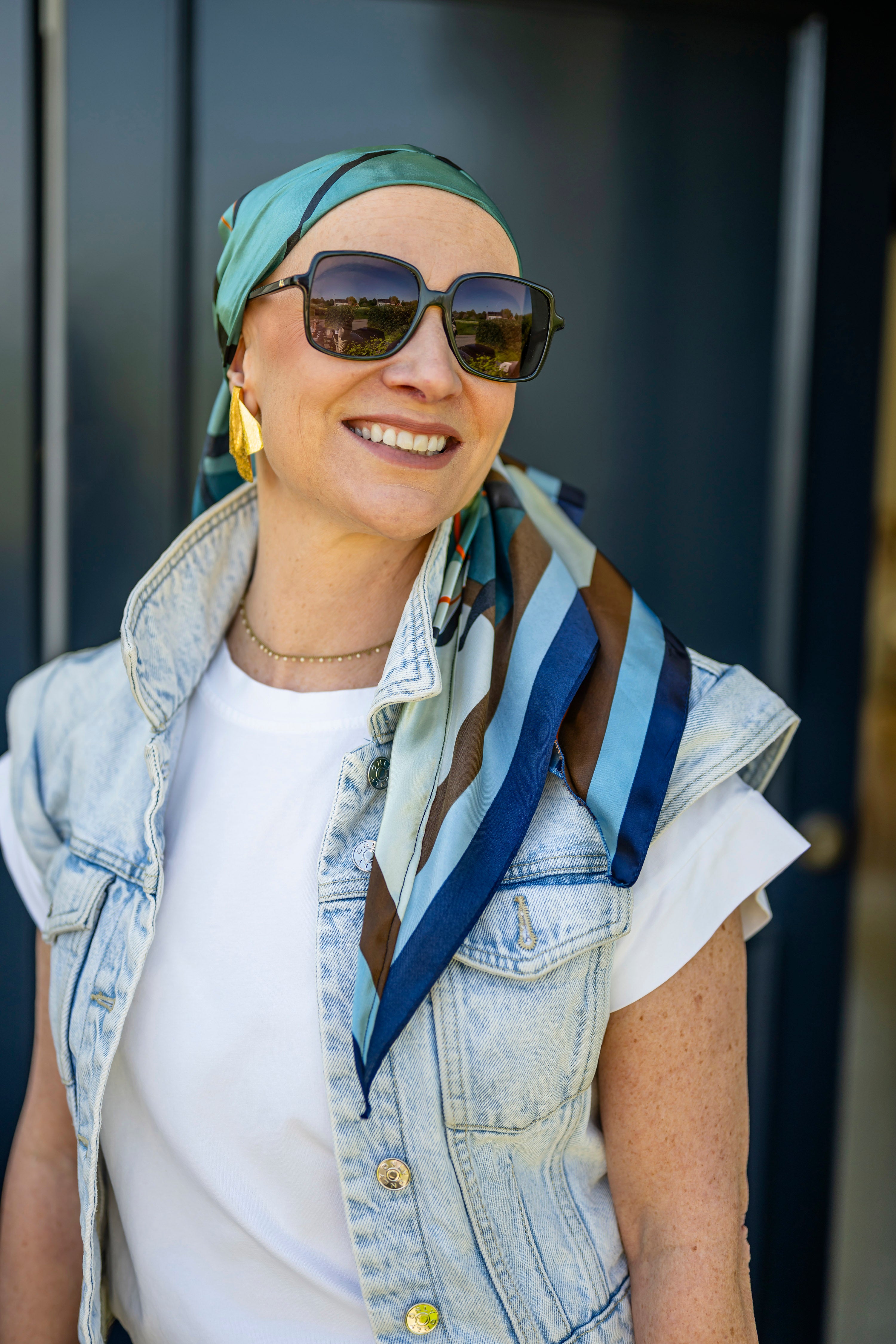 Carole - Foulard femme effet soie pré-noué, prêt à porter, élégant, chic - iconic bella