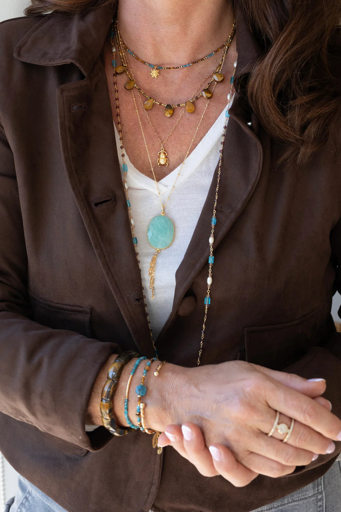 Le Collier Louma en oeil de tigre by So by So Jewels