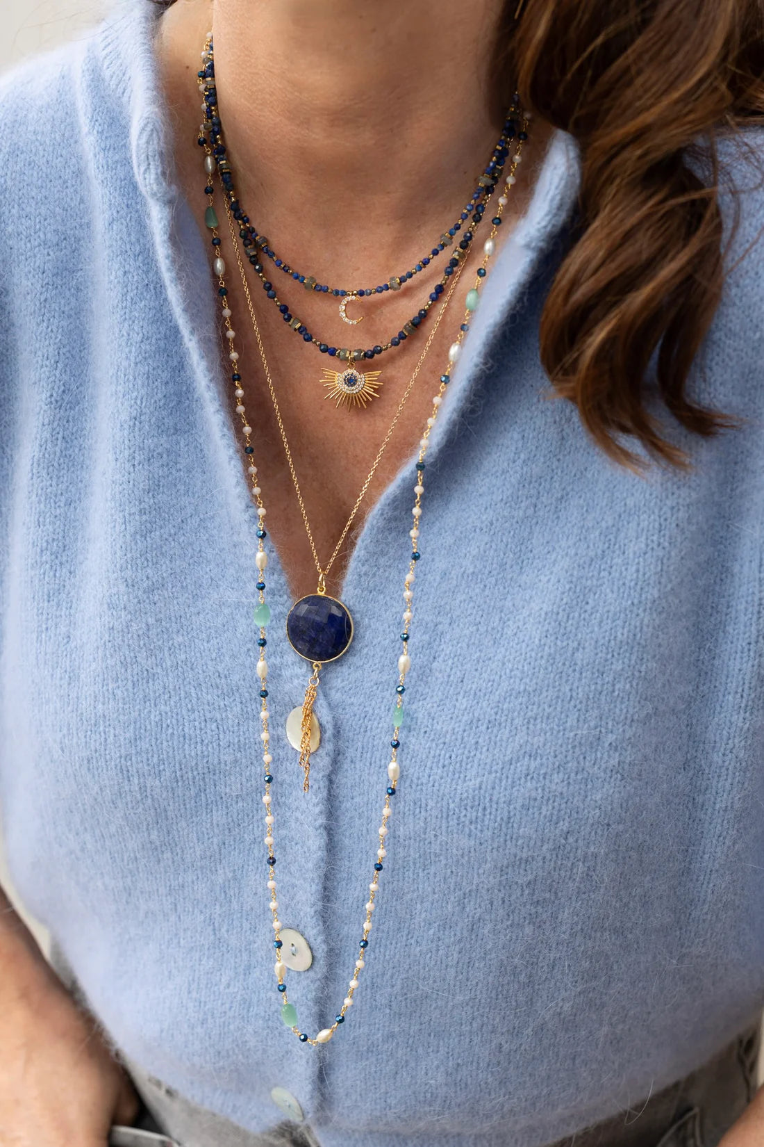 Le Collier Luna Lapis-lazuli by So by So Jewels