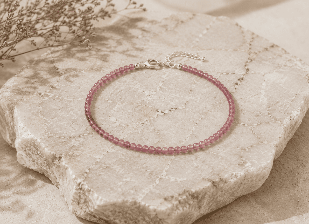 Bracelet en pierres fines by Nasoha - Tourmaline rose "Protection du coeur"