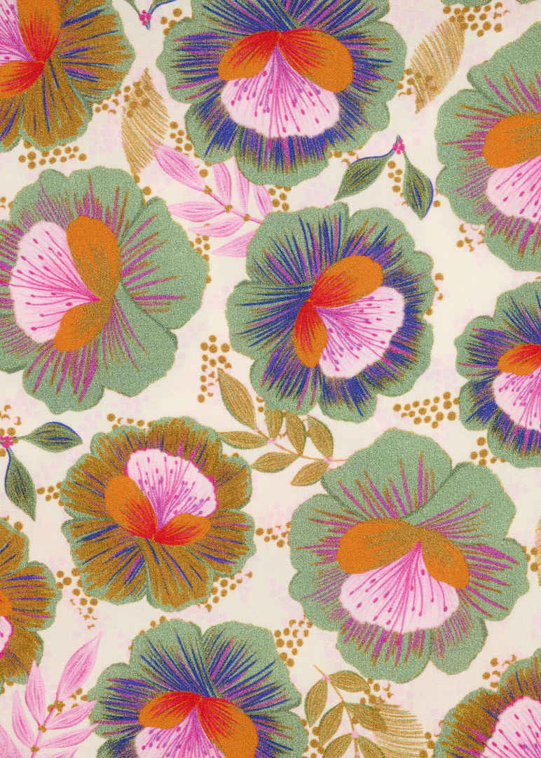 Glow Band pivoines – Bandeau interchangeable en coton