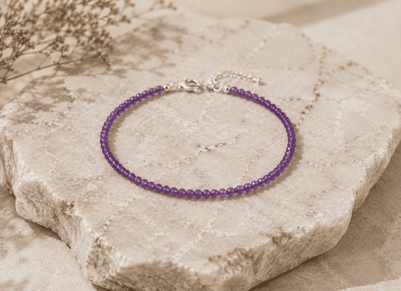 Bracelet en pierres fines by Nasoha - Améthyste "éveil & connexion"